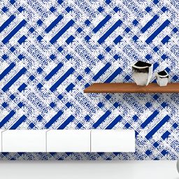 ArtzFolio Printed UV-Resistant Anti-Bacterial Japanese Shibori Ikat Peel & Stick Wallpaper-image-86