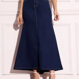 Miss Chase Women Straight Midi Denim Skirt-picture-24