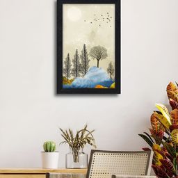 RANDOM Blue & Off White Floral And Botanical Wall Art-image-51