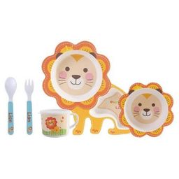 YAMAMA Lion Shape Bamboo Dinnerware Set of 5 - Multicolour-0