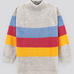 Pine Kids Full Sleeves Medium Winter Striped Pullover Sweater - Multicolor-image-32