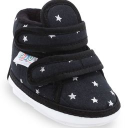 Chiu Star Printed Velcro Closure Booties - Black-image-88