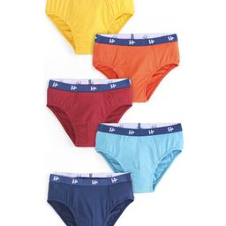 Honeyhap Premium Cotton Super Soft Stretchable Briefs with Silvadur Finish Solid Color Pack of 5 - Multicolor-image-25