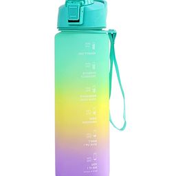 House of Quirk 1L Water Bottles with Time Markings BPA Free - multicolor-image-76