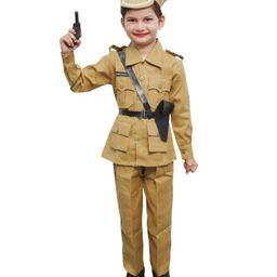 Itsmycostume Police Costume Dress for Boys Kids Costume Set-Brown-image-2