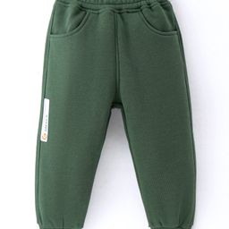 Little Kangaroos Full Length Lounge Pant with Text Print - Olive Green-image-60