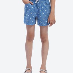 Shilpshakti Cotton Abstract Printed Shorts - Blue-image-49