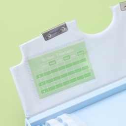 ZOE Pencil Box with Space Theme Print - Light Blue image 2
