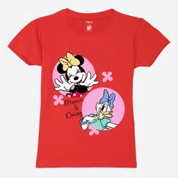 YK Disney Girls Minnie Mouse Printed Pure Cotton T-shirt-image-71