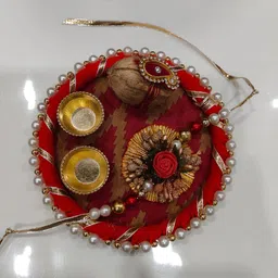 Nutts Designer Rakhi With Pooja Plate Roli Chawal & Rakhi Gifts Set-image-84
