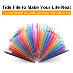 Storite 24 Pockets Expanding File Folders, Accordion File A4 Letter Size, Alphabetical Expandable Accordion Document Holder Bill Receipt Organizer (23 * 33Cm), Black image 3