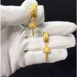 Anshenterpris Women Gold-Plated Brass Classic Drop Earrings-picture-42
