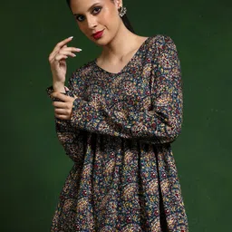 Jaipur Kurti Floral Print Top-image-87