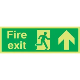 RS PRO Plastic FIRE EXIT Fire Exit English Exit Sign, 7631948-46