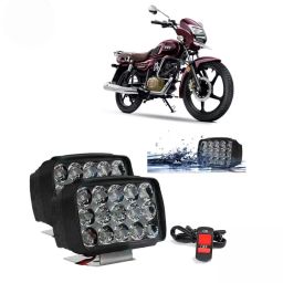 Cartronics 15  LED Fog Light With On/Off Switch  for TVS Radeon Black(Set of 2 Pcs)-9