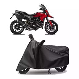 Auto Pearl Polyester Two Wheeler Cover for Ducati Hyperstrada (Grey)-image-14