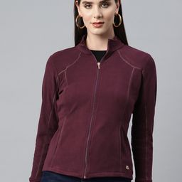Nayam By Lakshita Fleece Stand Collar Sporty Jacket-51