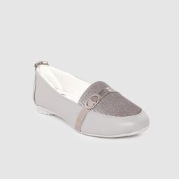 toothless Girls Grey Frozen Print Ballerinas with Buckles-image-7