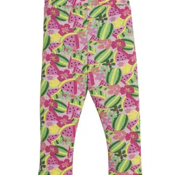 JusCubs Infant Girls Printed Cotton Ankle-Length Leggings-image-104