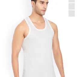 CAVENDERS Pack Of 4 Pure Cotton Gym Vests - soft White Premium quality Dno-v91st-image-63