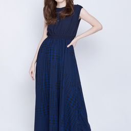 Tokyo Talkies Women Navy Printed Maxi Dress-image-44