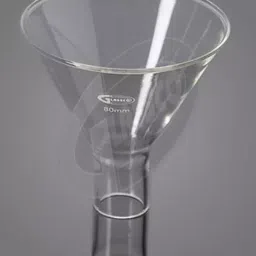 Glassco Top Dia-60mm Stem OD-13mm Powder Funnel with Fire Polished Rim And Stem 238.404.06P-44