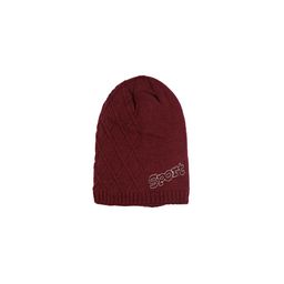 iSWEVEN Unisex Maroon Solid Beanie-image-14