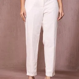 Fabindia Women Regular Fit Mid-Rise Trousers-image-8