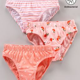 Babyhug 100% Cotton Antibacterial Panties Pack of 3 - Multicolour-picture-19