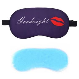 Jenna Red Lips Purple Face Sleeping Eye Mask With Cooling Gel - Purple-image-41