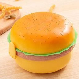 New Pinch Burger Round Shape Lunch Box - (Color May Vary)-22