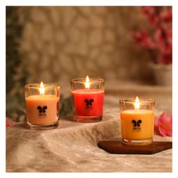 Iris Homefragrances Fragranced shot glass candles 40 g Each - Pack of 3-32