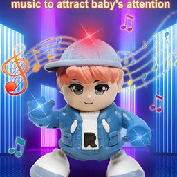 AKN TOYS Sing And Dance Toy,Interactive Sing And Dance Toys | Light Up Dancing Toy With LED Lights And Music Preschool Electric Rocking Toy- PACK OF 1 - COLOR MAY VARY-21