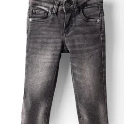 UCB Cotton Elastane Woven Full Length Washed Jeans - Black-picture-18
