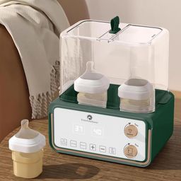 StarAndDaisy Sterilizer for Feeding Bottles / 6 in 1 Baby Bottle Warmer for Baby Food/ Baby Sterilizer / Warmer Machine with 24-Hour Smart Thermostat, Acutomatic Power off Protaction, Defrost Feature, Smart Touchscreen Display -Green-image-5