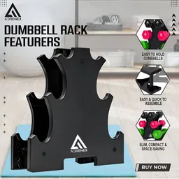 ADRENEX 6Pcs Hexagon Fixed Weight Dumbbell -12 kg image 4