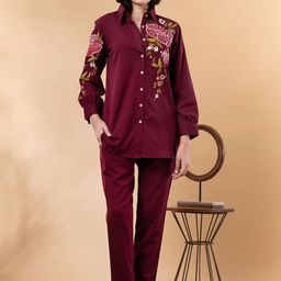 Readiprint Embroidered Three-Quarter Sleeves Shirt With Trouser-image-76