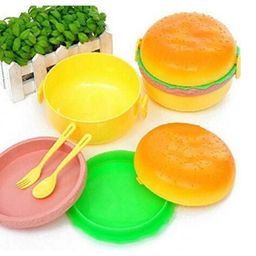 New Pinch Burger Round Shape Lunch Box - (Color May Vary) image 3