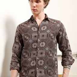 Campus Sutra Geometric Printed Casual Shirt-image-32