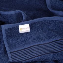 kopa BIANCA Set Of 3 Blue Solid 380 GSM Super-Soft bath Towels image 3