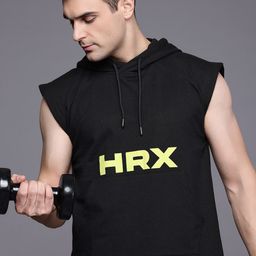 HRX by Hrithik Roshan Printed Hooded Training Sweatshirt-image-8