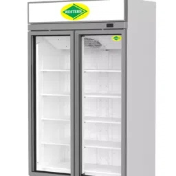 Western 935 L Double Door Visi Cooler (White), SMR12-14
