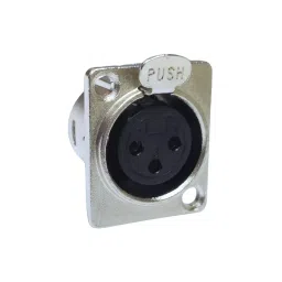 SETMI INDIA XLR Connector Female 3-Pin 50-250 V AC/DC, Push-Lock Mechanism, Silver & Black-17