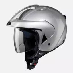 Studds Silver Grey Medium (570 mm) Open Face Helmet, KS-1 Metro-image-65