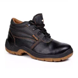Hillson Workout Steel Toe Safety Shoes High Ankle PVC Sole Black Full Grain Leather Size UK 7-image-16