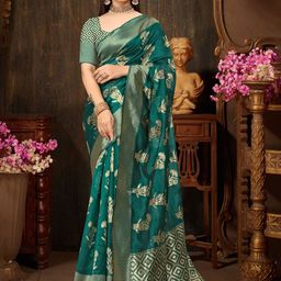 Aagiri Woven Design Zari Organza Banarasi Saree-30