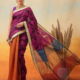 DIVASTRI Striped Zari Ready to Wear Jamdani Saree-image-16
