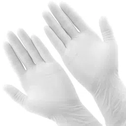 HACER Latex Examination Gloves, White Color M Size, HC5002 (Pack of 100 Piece)-image-0