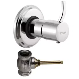 CERA Crayon Quarter Turn Wall Mount Stop Cock for 20 mm Pipe Line, F2008351 + F4050502 (Set of 2 Pcs)-21