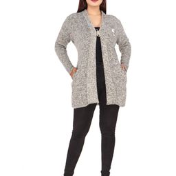 WOOL 4U Women Printed Embellished Tie-Up Shrug-28